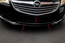 Opel Insignia 2008-2017 Zierleisten für Kühlergrill Stoßstange (Edelstahl) Foto 1