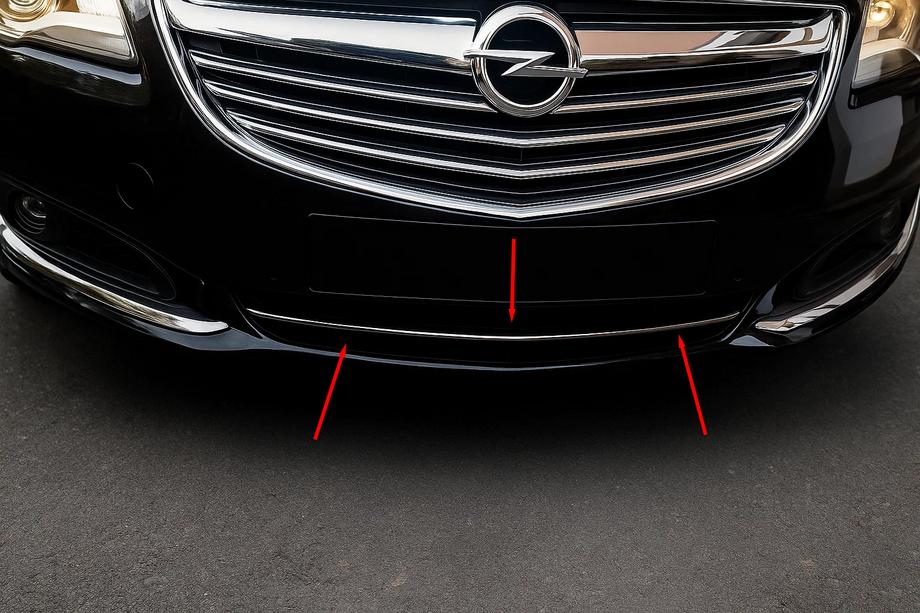 Opel Insignia 2008-2017 Zierleisten für Kühlergrill Stoßstange (Edelstahl) Image
