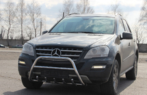 Mercedes ML W164 2005-2011 Frontbügel WT003 (Edelstahl) Foto 4