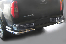 Nissan Navara 2006-2015 Heckschutz AK003-Doppel (Edelstahl) Foto 1