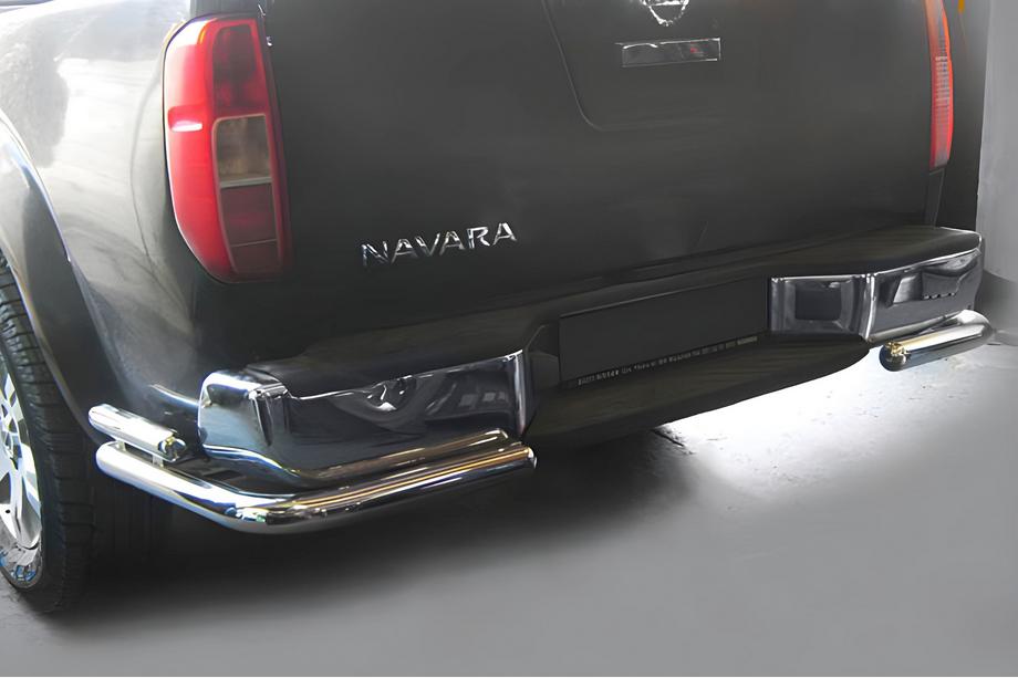 Nissan Navara 2006-2015 Heckschutz AK003-Doppel (Edelstahl) Image