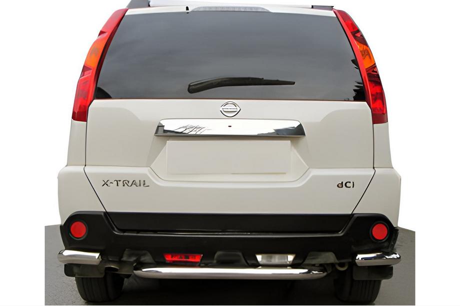 Nissan X-trail T31 2007-2014 Hintere Eckschutzrohre mit Mittelteil AK0073 (2 Stk., Edelstahl) Image
