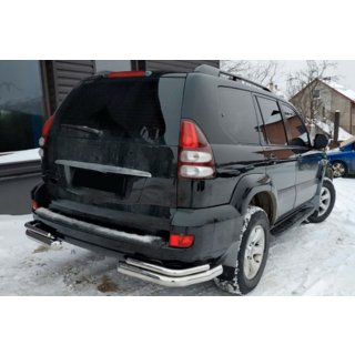 Hintere doppelte Eckschutzrohre AK003-2 (2 Stk., Edelstahl) Toyota Land Cruiser Prado 120 2002-2009 Foto 1