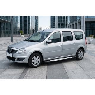 Trittbretter X5-Typ (2 Stk, Alu) Dacia Logan MCV 2004-2014 Foto 3