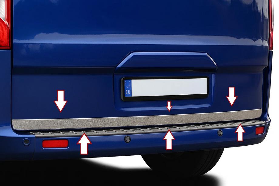 Ford Custom 2013-2022 Kofferraumleiste Edelstahl Image