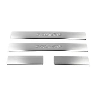 Einstiegsleisten OmsaLine Solaris (4 Stk, Edelstahl) Hyundai Accent 2011-2017 Foto 2