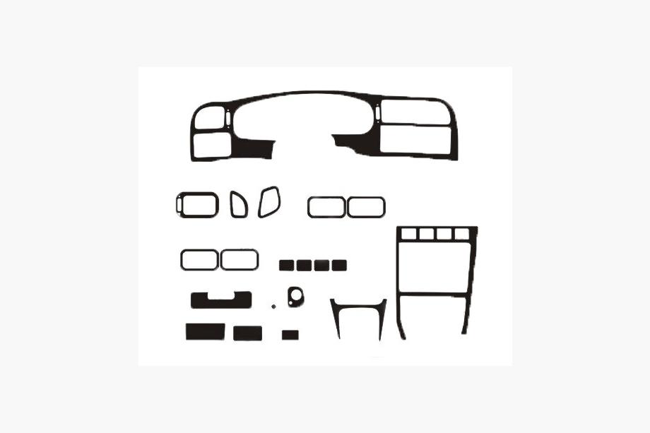 Nissan Sunny 1990-1995 ANGEBOT! Armaturenbrett Blenden in Aluminium Optik Image