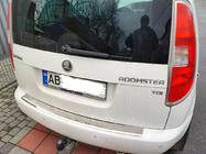Skoda Roomster 2006-2015 Heckstoßstangenschutz Edelstahl Glanz Foto 1