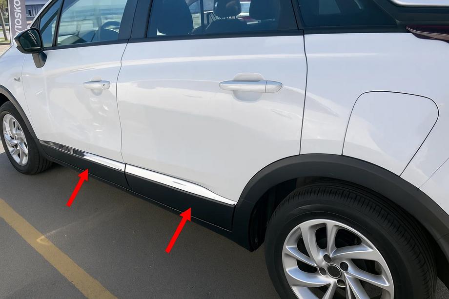 Opel Crossland X 2017-2024 Türleisten Edelstahl (4 Stk.) Image
