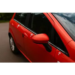 Fensterrahmen Blenden Edelstahl (6 Stk) Nissan Micra K12 2003-2010 Foto 1