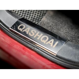 Einstiegsleisten Abdeckungen aus Kunststoff (4 Stk, Edelstahl) Nissan Qashqai 2007-2010 Foto 3