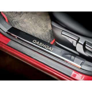 Edelstahl Einstiegsleisten Abdeckungen Kunststoff (4 Stk) Nissan Qashqai 2010-2014 Foto 1
