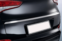 Hyundai Tucson TL 2016-2021 Chromleiste über dem Kennzeichen (2015–2018, oben, schmal, Edelstahl) OmsaLine - Italienischer Edelstahl Foto 1