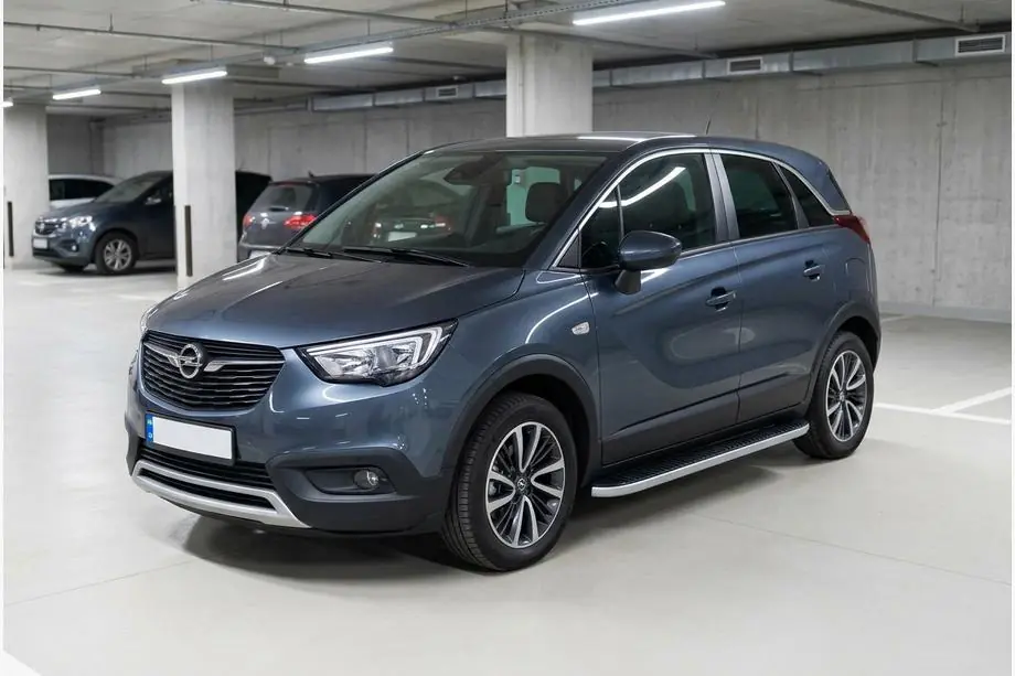 Opel Crossland X 2017-2024 Seitenschweller Tayga Grey (2 Stk., Aluminium) Image