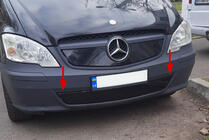 Mercedes Vito W639 2004-2014 Winterabdeckung für Stoßstange (2010-2015) Glanzend Foto 1