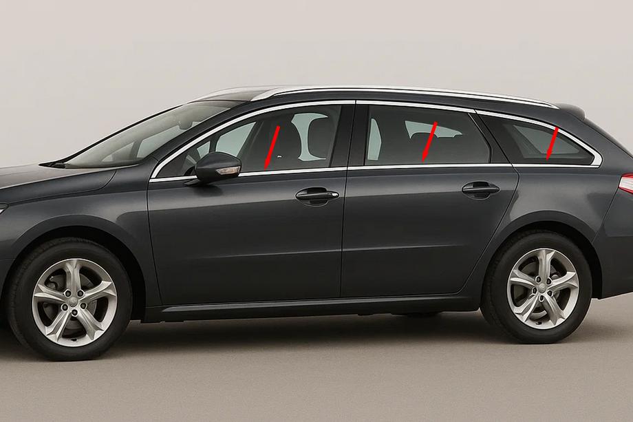 Peugeot 508 2010-2018 Fensterzierleisten unten (SW, Edelstahl) Image