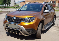 Dacia Duster 2018-2024 Frontbügel ohne Schriftzug WT003 (Edelstahl) Foto 3