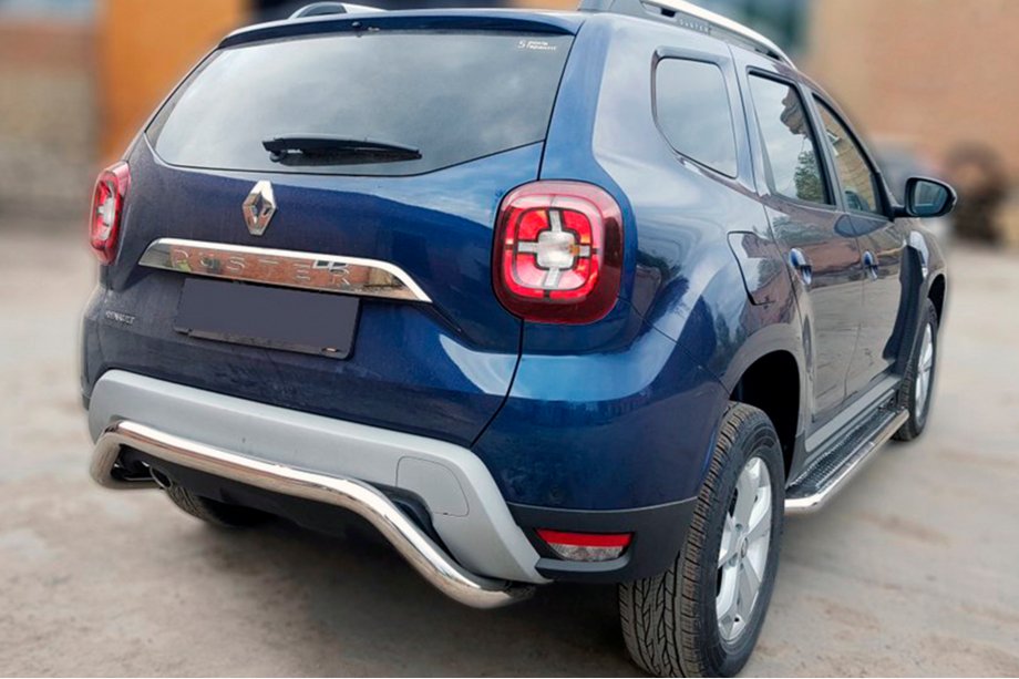 Renault Duster 2018-2024 Heckschutz AK007 (Edelstahl) Image