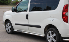 Opel Combo 2012-2018 Seitliche Rohre (2 Stk., Edelstahl) 60 mm, kurzer Radstand Foto 2