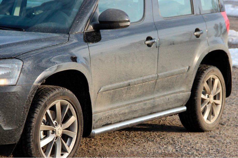 Skoda Yeti 2009-2017 Seitliche Rohre (2 Stk., Edelstahl) Image