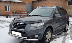 Hyundai Santa Fe 2 2006-2012 Frontschutzbügel ST014 (Edelstahl) d60/60 Foto 2