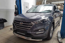 Hyundai Tucson TL 2016-2021 Frontschutzbügel ST014 (Edelstahl) d60/60 Foto 1