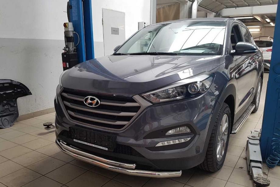Hyundai Tucson TL 2016-2021 Frontschutzbügel ST014 (Edelstahl) d60/60 Image