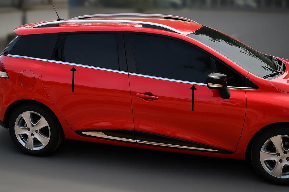 Renault Clio IV 2012-2019 Fensterzierleisten Edelstahl (Sport Tourer, 8 Stk) Image