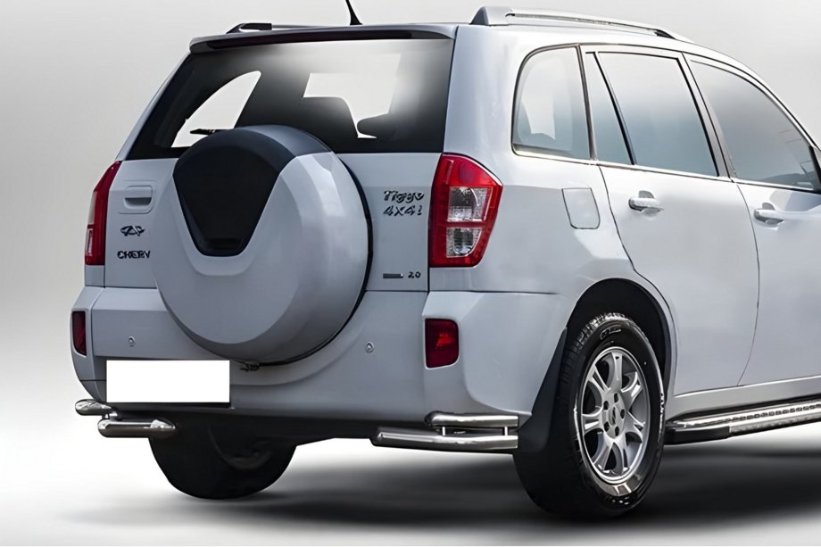 Chery Tiggo 3 2005- Hintere doppelte Eckschutzrohre AK003-double (2 Stk., Edelstahl) Image