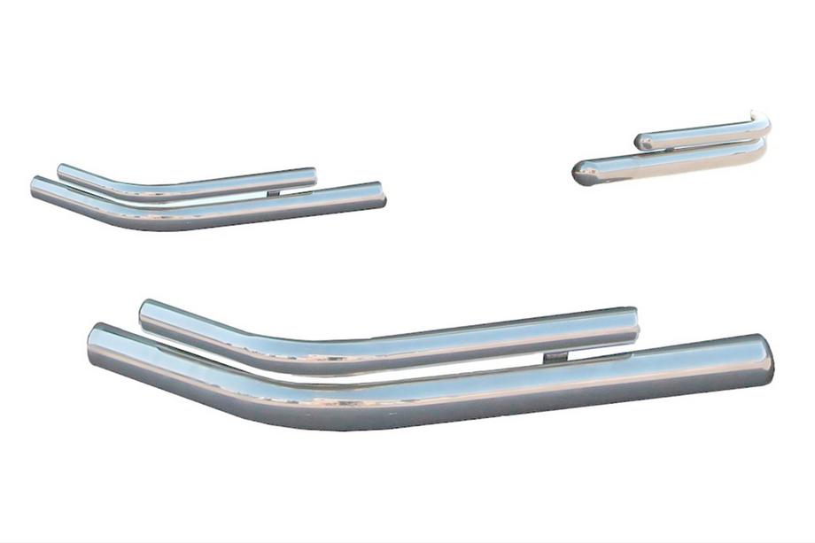 Mitsubishi Pajero Wagon IV 2006-2021 Hintere doppelte Eckschutzrohre AK003-double (2 Stk., Edelstahl) Image