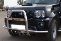 Suzuki Jimny 1998-2018 Frontschutzbügel QT007-Exclusive (mit Schriftzug, Edelstahl) Foto 3