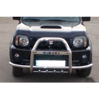 Frontschutzbügel QT007-Exclusive (mit Schriftzug, Edelstahl) Suzuki Jimny 1998-2018 Foto 1