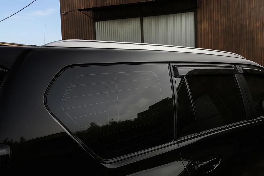 Toyota Land Cruiser Prado 150 2009-2023 Dachreling Lexus-Design (2 Stk, grau) Image