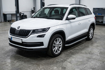 Skoda Kodiaq 2016-2023 Seitenschweller Tayga Grey (2 Stk., Aluminium) Foto 1