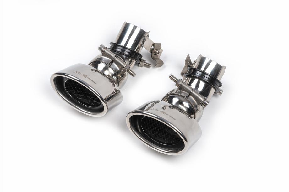 Mercedes E-class W211 2002-2009 Auspuffblenden V2 (2 Stk) Image