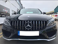 Mercedes C-class W205 2014-2021 Frontgrill Panamericana GT (für Avantgarde/AMG-Line/C43 AMG) 2018+, mit Kamera Foto 7