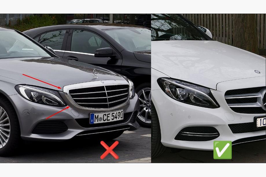Mercedes C-class W205 2014-2021 Frontgrill Panamericana GT (für Avantgarde/AMG-Line/C43 AMG) Foto 4