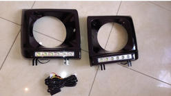 Mercedes G class W463 1990-2018 Scheinwerferabdeckungen mit LED (6 Dioden, Set) Foto 3