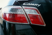 Toyota Camry 2006-2011 Chrom Rückleuchten Abdeckungen (2 Stk, Kunststoff) Foto 3