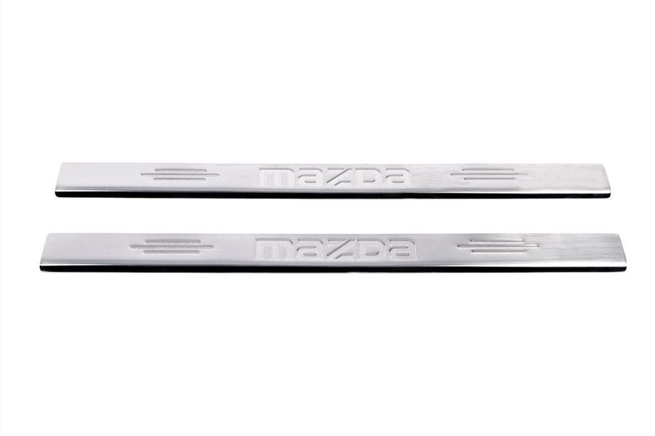 Mazda 2 2003-2007 Einstiegsleisten Abdeckung Carmos (Edelstahl) V-1 Foto 2
