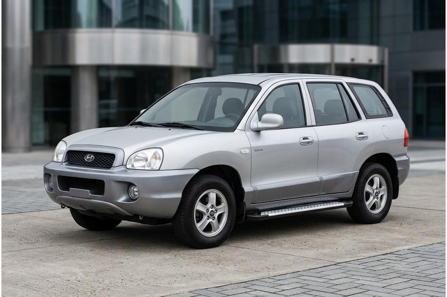 Hyundai Santa Fe 1 2000-2006 Trittbretter Allmond Grey (2 Stk., Alu) Image