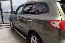 Hyundai Santa Fe 2 2006-2012 Seitenschweller Fullmond (2 Stk, Alu) Foto 2