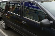 Dacia Logan MCV 2004-2014 Fensterrahmen Zierleisten Aussen Edelstahl (4 Stk) OmsaLine - Italienischer Edelstahl Foto 1