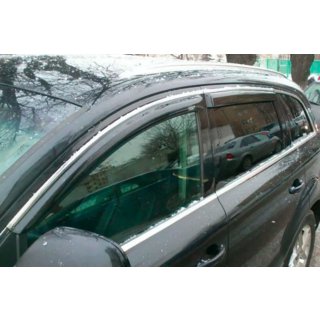 Windabweiser mit Chromleisten (4 Stk, HIC) Audi Q7 2005-2015 Foto 1