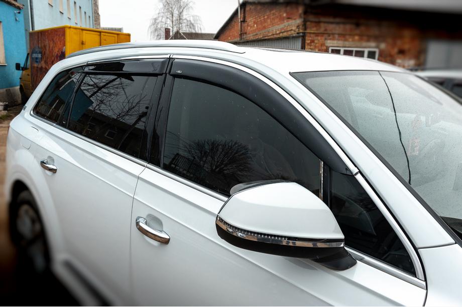 Audi Q7 2015–2026 Windabweiser mit Chromleisten (4 Stk, HIC) Image