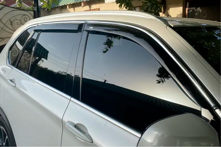 BMW X5 F15 2013-2018 Windabweiser mit Chromleisten (4 Stk, HIC) Image