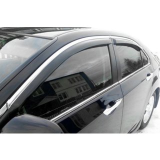 Windabweiser mit Chromleisten SD (4 Stk, HIC) Honda Accord VIII 2008-2012 Foto 1