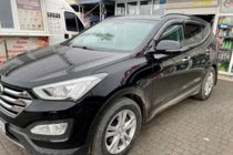 Hyundai Santa Fe 3 2012-2018 Windabweiser mit Chromleisten LONG (4 Stk, HIC) Foto 3