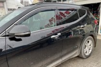 Hyundai Santa Fe 3 2012-2018 Windabweiser mit Chromleisten LONG (4 Stk, HIC) Foto 1