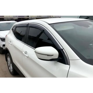 Windabweiser mit Chromleisten (4 Stk, HIC) Nissan Qashqai 2014-2021 Foto 1